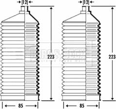 Borg & Beck BSG3336 - Комплект маншон, кормилно управление vvparts.bg