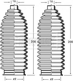 Borg & Beck BSG3242 - Комплект маншон, кормилно управление vvparts.bg