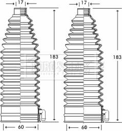 Borg & Beck BSG3247 - Комплект маншон, кормилно управление vvparts.bg