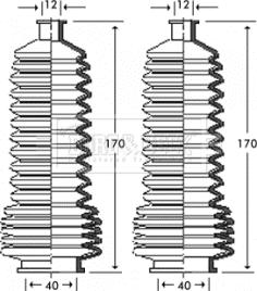 Borg & Beck BSG3250 - Комплект маншон, кормилно управление vvparts.bg