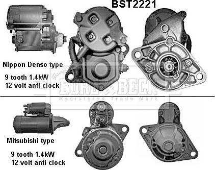 Borg & Beck BST2221 - Стартер vvparts.bg