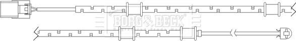 Borg & Beck BWL3097 - Предупредителен контактен сензор, износване на накладките vvparts.bg