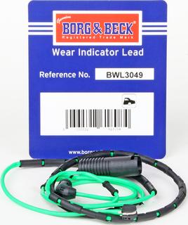 Borg & Beck BWL3049 - Предупредителен контактен сензор, износване на накладките vvparts.bg