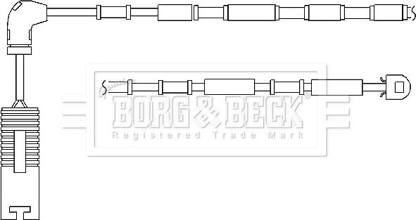 Borg & Beck BWL3048 - Предупредителен контактен сензор, износване на накладките vvparts.bg