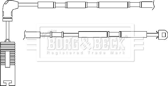 Borg & Beck BWL3043 - Предупредителен контактен сензор, износване на накладките vvparts.bg