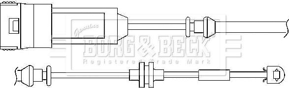 Borg & Beck BWL3016 - Предупредителен контактен сензор, износване на накладките vvparts.bg
