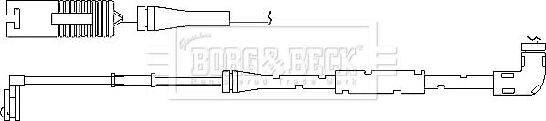 Borg & Beck BWL3010 - Предупредителен контактен сензор, износване на накладките vvparts.bg