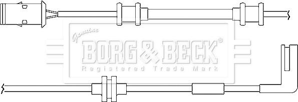 Borg & Beck BWL3013 - Предупредителен контактен сензор, износване на накладките vvparts.bg