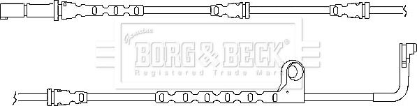 Borg & Beck BWL3033 - Предупредителен контактен сензор, износване на накладките vvparts.bg