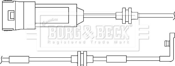 Borg & Beck BWL3022 - Предупредителен контактен сензор, износване на накладките vvparts.bg