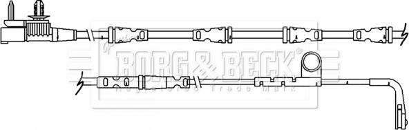 Borg & Beck BWL3149 - Предупредителен контактен сензор, износване на накладките vvparts.bg