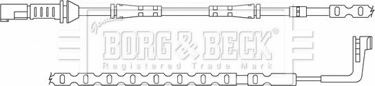 Borg & Beck BWL3159 - Предупредителен контактен сензор, износване на накладките vvparts.bg
