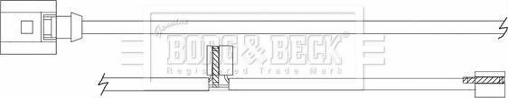 Borg & Beck BWL3168 - Предупредителен контактен сензор, износване на накладките vvparts.bg