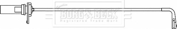 Borg & Beck BWL3163 - Предупредителен контактен сензор, износване на накладките vvparts.bg