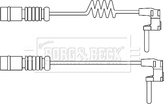 Borg & Beck BWL3103 - Предупредителен контактен сензор, износване на накладките vvparts.bg