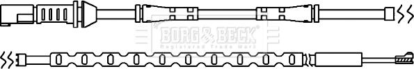 Borg & Beck BWL3102 - Предупредителен контактен сензор, износване на накладките vvparts.bg