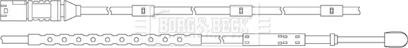 Borg & Beck BWL3111 - Предупредителен контактен сензор, износване на накладките vvparts.bg