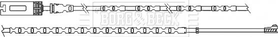 Borg & Beck BWL3137 - Предупредителен контактен сензор, износване на накладките vvparts.bg