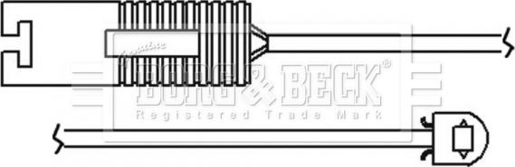 Borg & Beck BWL3124 - Предупредителен контактен сензор, износване на накладките vvparts.bg