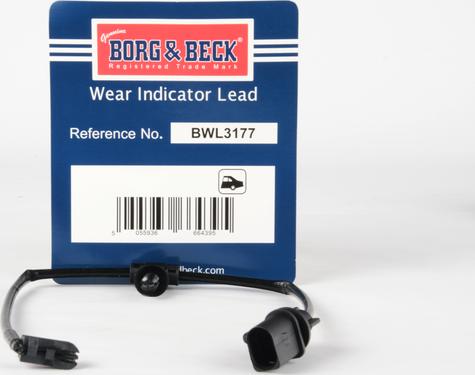 Borg & Beck BWL3177 - Предупредителен контактен сензор, износване на накладките vvparts.bg