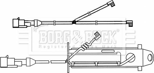 Borg & Beck BWL33096 - Предупредителен контактен сензор, износване на накладките vvparts.bg