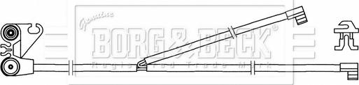 Borg & Beck BWL33090 - Предупредителен контактен сензор, износване на накладките vvparts.bg