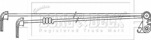 Borg & Beck BWL33081 - Предупредителен контактен сензор, износване на накладките vvparts.bg