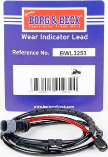 Borg & Beck BWL3253 - Предупредителен контактен сензор, износване на накладките vvparts.bg
