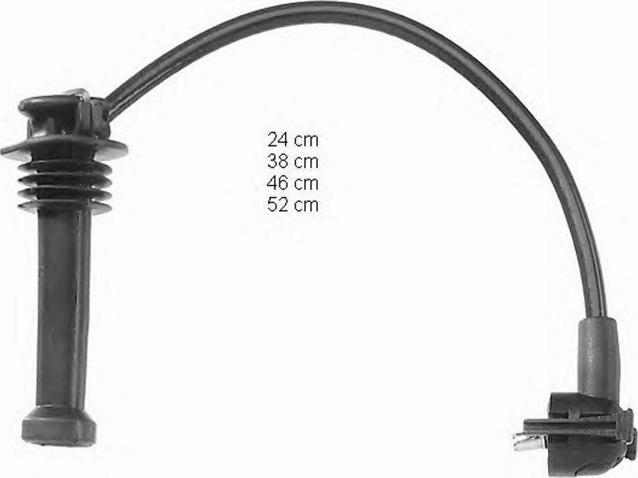 BorgWarner (BERU) 0300890719 - Комплект запалителеи кабели vvparts.bg