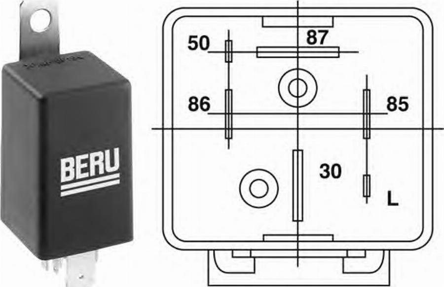 BorgWarner (BERU) 0201010064 - Реле, подгревна система vvparts.bg