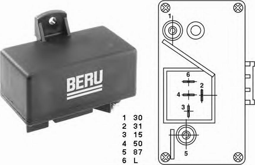 BorgWarner (BERU) 0201010066 - Реле, подгревна система vvparts.bg