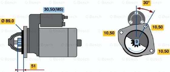 BOSCH 9 000 083 054 - Стартер vvparts.bg