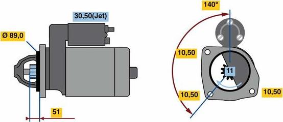 BOSCH 9 000 143 501 - Стартер vvparts.bg