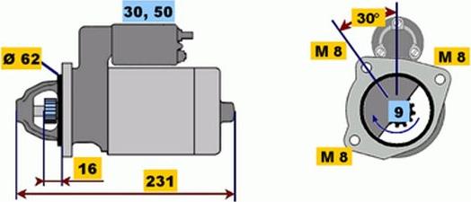 BOSCH 9 000 334 102 - Стартер vvparts.bg