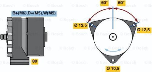 BOSCH 9 120 080 154 - Генератор vvparts.bg