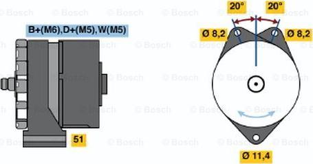 BOSCH 9 120 080 114 - Генератор vvparts.bg