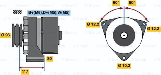 BOSCH 9 120 080 113 - Генератор vvparts.bg