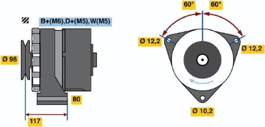 BOSCH 9 120 080 112 - Генератор vvparts.bg