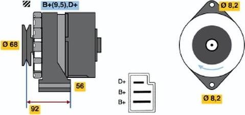 BOSCH 9 120 080 139 - Генератор vvparts.bg