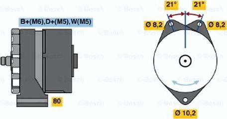 BOSCH 9 120 080 174 - Генератор vvparts.bg