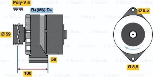 BOSCH 9 120 080 173 - Генератор vvparts.bg