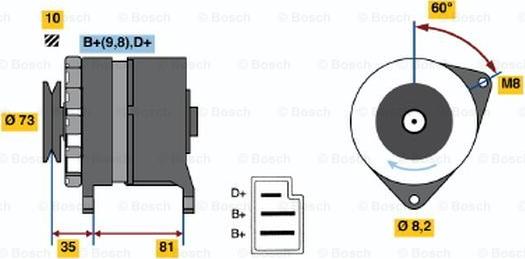 BOSCH 9 120 144 290 - Генератор vvparts.bg