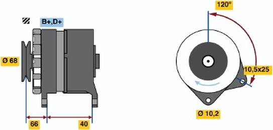 BOSCH 9 120 144 280 - Генератор vvparts.bg