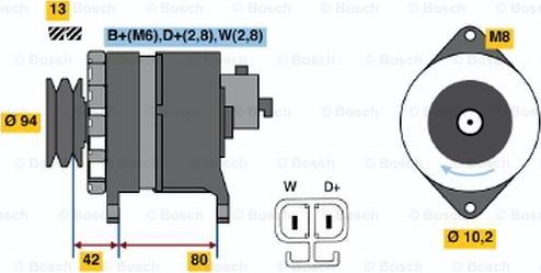 BOSCH 9 120 334 643 - Генератор vvparts.bg