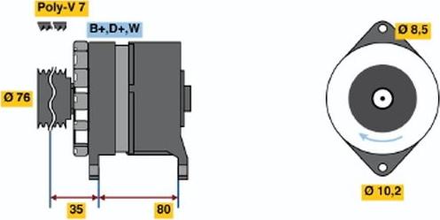 BOSCH 9 120 334 316 - Генератор vvparts.bg