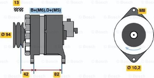 BOSCH 6 033 GB5 007 - Генератор vvparts.bg