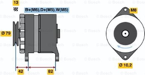 BOSCH 6 033 GB3 059 - Генератор vvparts.bg