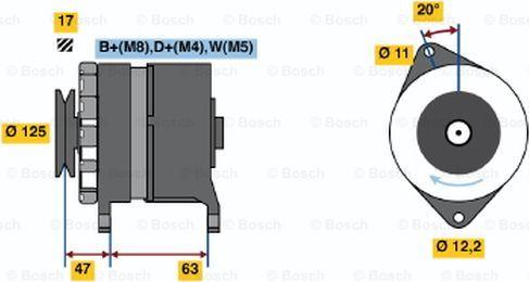 BOSCH 6 033 GB3 009 - Генератор vvparts.bg