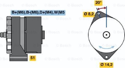 BOSCH 6 033 GB3 014 - Генератор vvparts.bg