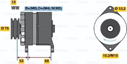 BOSCH 6 033 GB3 034 - Генератор vvparts.bg